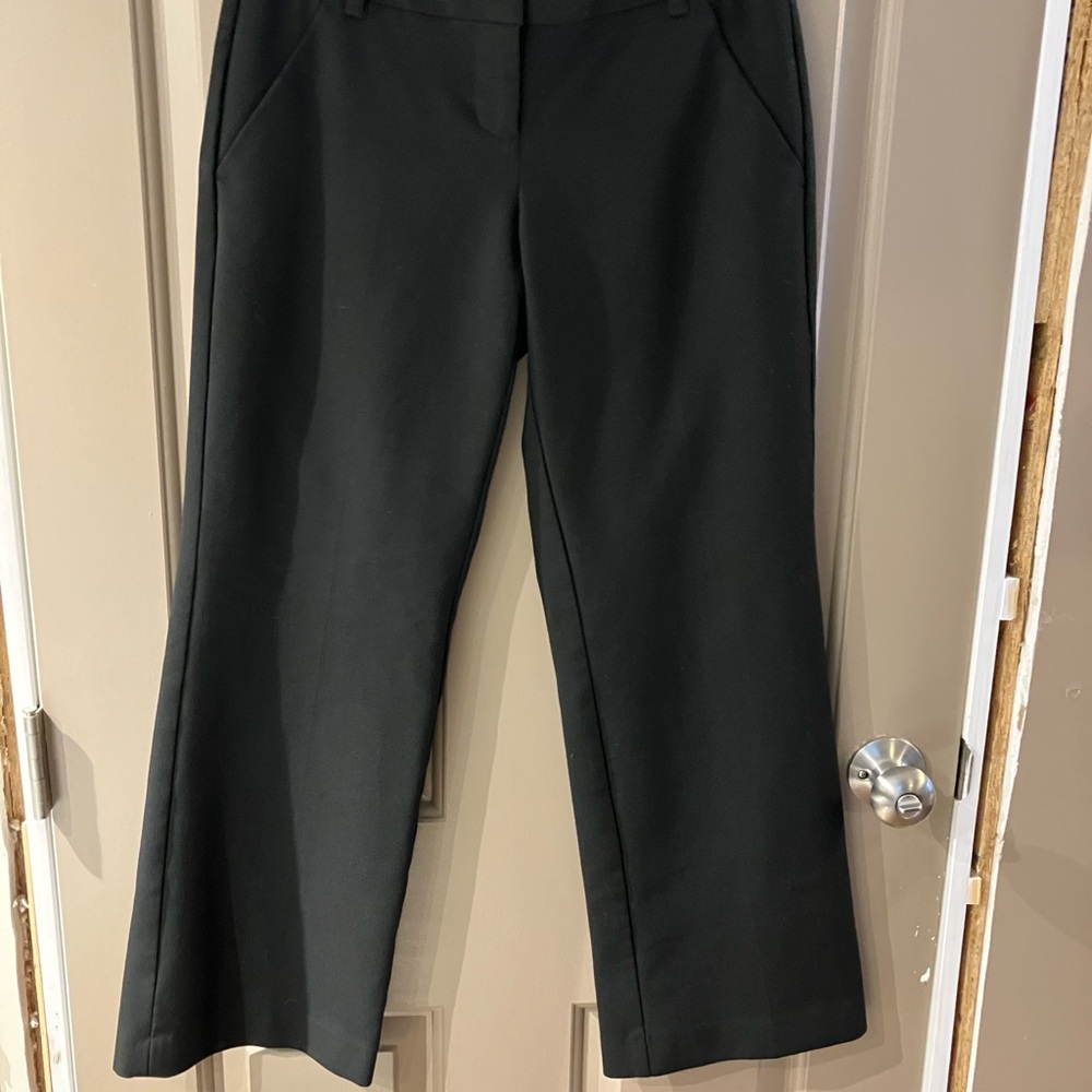 Loft Women's Black Wide-Leg Pants Size 4P